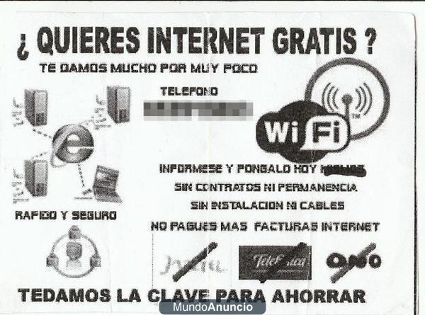 Internet gratis y seguro 100%