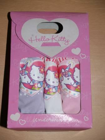 CAJA 3 BRAGUITAS HELLO KITTY OFICIAL