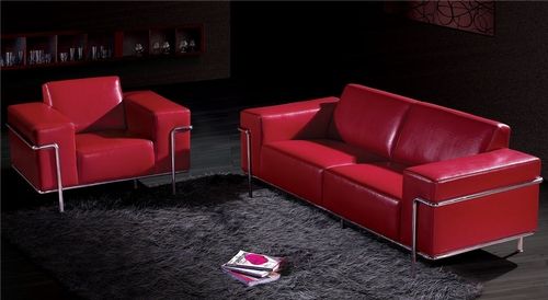 11. SOFA MOD. AMAL, 3 PLAZAS, PIEL BURDEOS