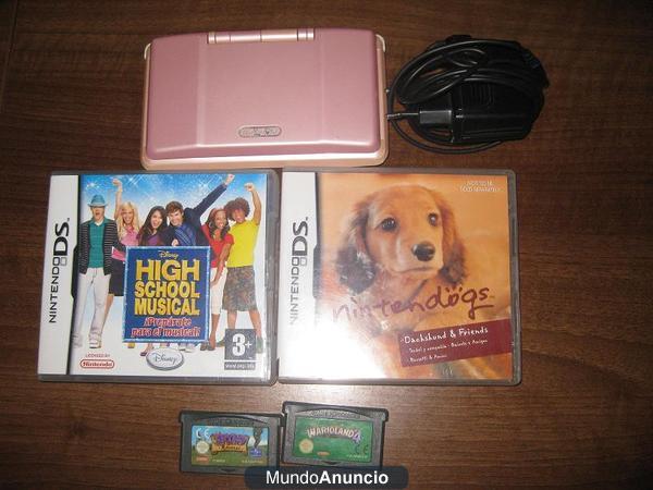 Nintendo DS+ Cargador + 4Juegos