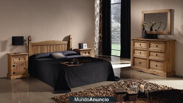 DORMITORIO MACIZO ESTILO MEXICANO NUEVO FABRICA