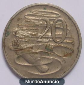 20 centavos. Australia. 1969