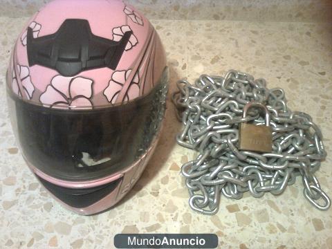 VENDO CASCO INTEGRAL  MARCA L.52 TIPO DE CASCO FF350.6 ,DE COLOR ROSA IDEAL PARA CHICAS