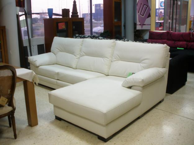 sofa 3plazas+chaise piel