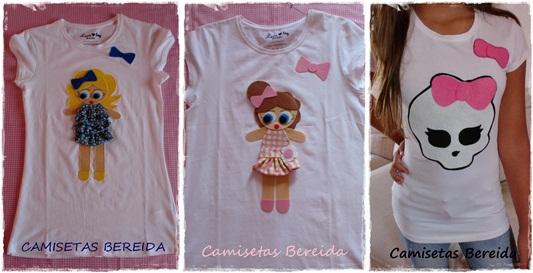 camisetas infantiles con apliques de muñeca 10€ OFERTA