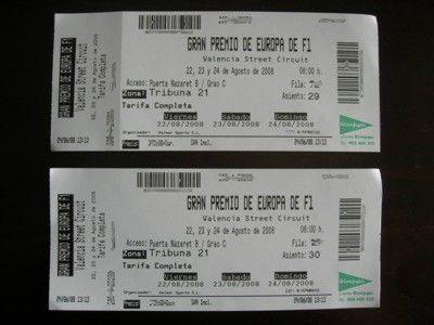 VENDO IMAN + REGALO 2ENTRADAS F1 GP EUROPA (VALENCIA)