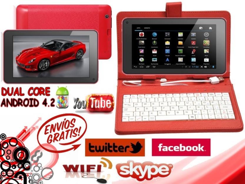 Tablets al 30% 40% 50% de descuento. dual core y quad core, con teclados usb, con telefono