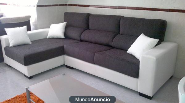 sofa cheslong nuevo a elegir color, made in spain