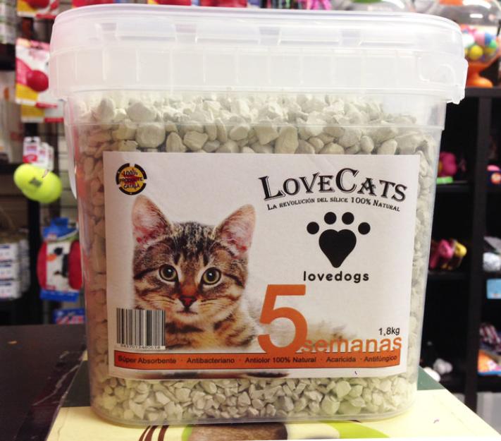 Nuevo LoveCats Arena de Sílice Natural para Gatos