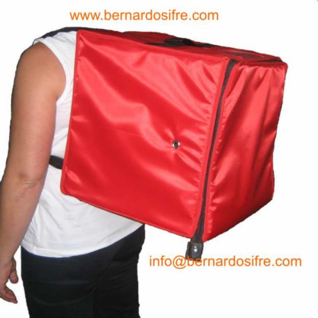 Bolsa mochila pizza, bolsa termica para reparto de pizzas a domicilio