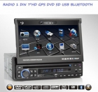 RADIO 1 DIN 7" HD DVD GPS USB SD BLUETOOTH - mejor precio | unprecio.es