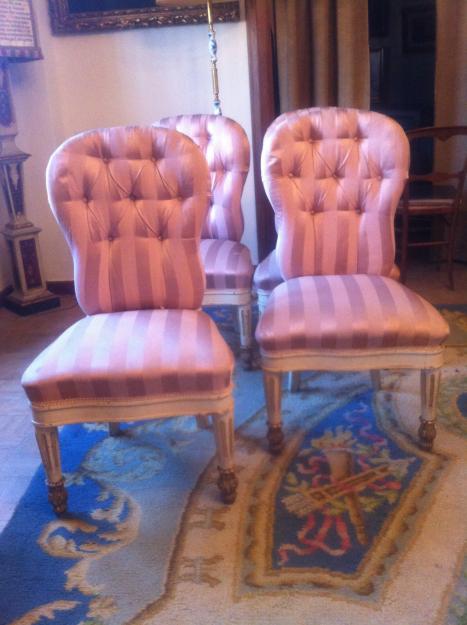 VENDO 12 SILLAS S.XIX Y 2 CHAISES LONGUES LOUIS XVI - IMPERIO