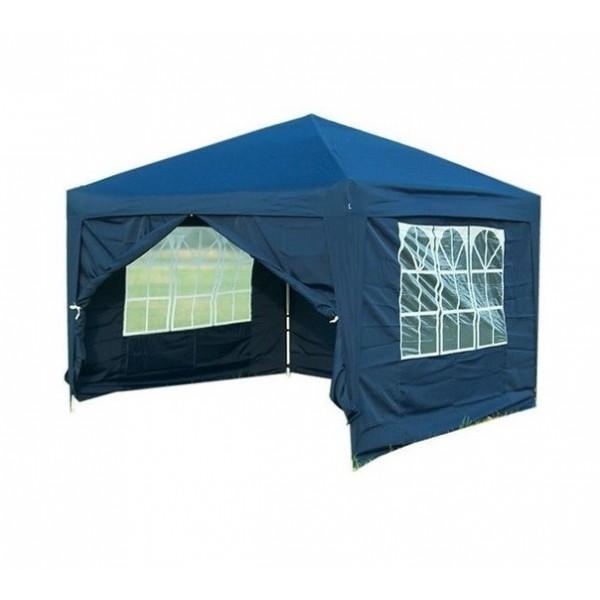 Carpa 3*3 plegable con laterales azul.