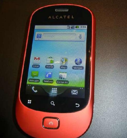 alcatel one touch rojo, yoigo, seminuevo sin arañazos