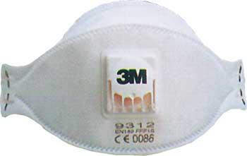 Mascarillas 3M 9312 auto filtrantes, Planas