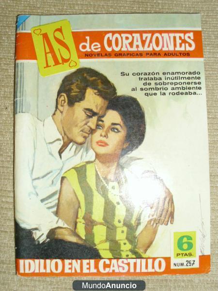 Vendo 2 novelas 1963 y 65. AS de corazones. Bruguera