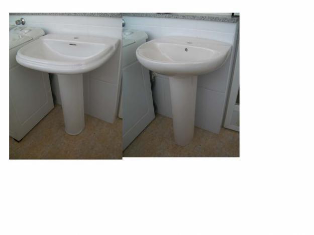 2 Lavabos con pedestal marca ROCA