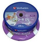 Dvd+r doble capa verbatim tarrina 25 uds. 8x