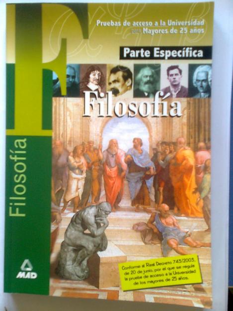 LIBRO DE FILOSOFIA ACCESO A LA UNIVERSIDAD , EDIT.MAD NUEVO