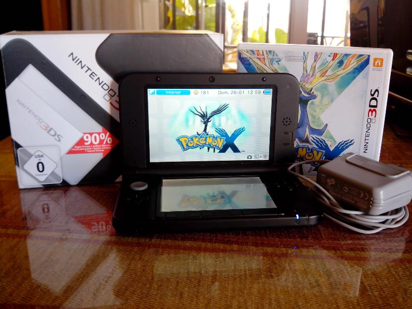 Nintendo 3ds XL + Pokemon X + Cargador oficial