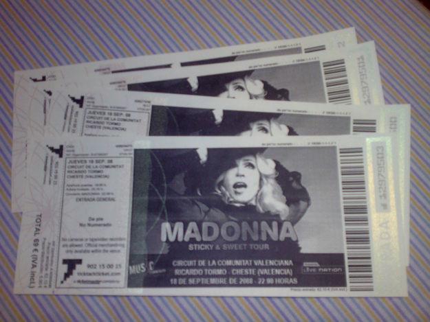 ENTRADAS CONCIERTO MADONNA