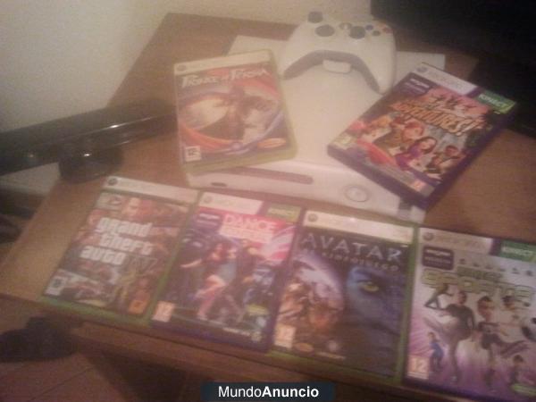 xbox 360 con kinect y 6 juegos 622434336