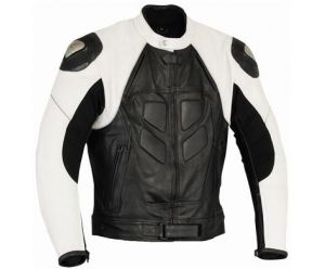 CHAQUETA CUERO PROTECTOR TITANIO EN