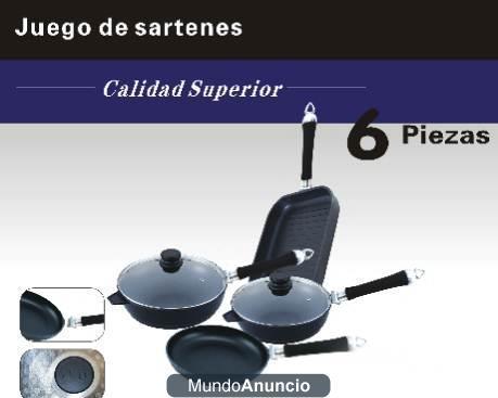 Juego de sartenes 6 piezas por liquidacion