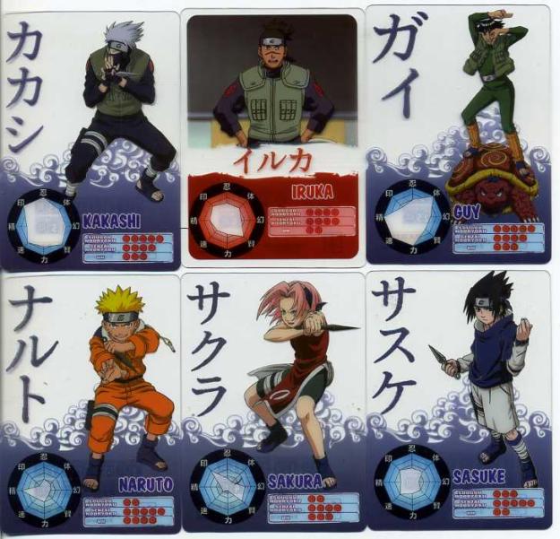 Vendo lamincards de naruto