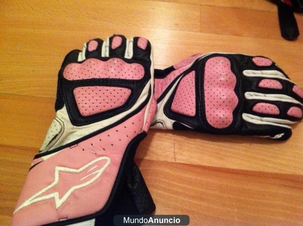 GUANTES CHICA ALPINESTAR SP-8 ROSAS MOTO