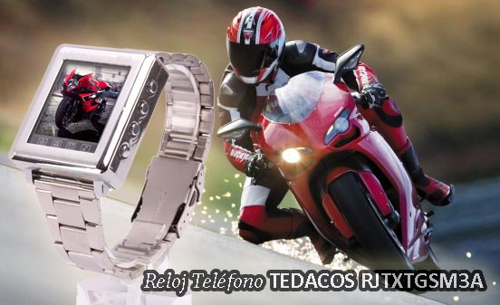 Reloj Móvil de Pulsera en Acero, Teléfono Libre Operador, RJTXTGSM3A