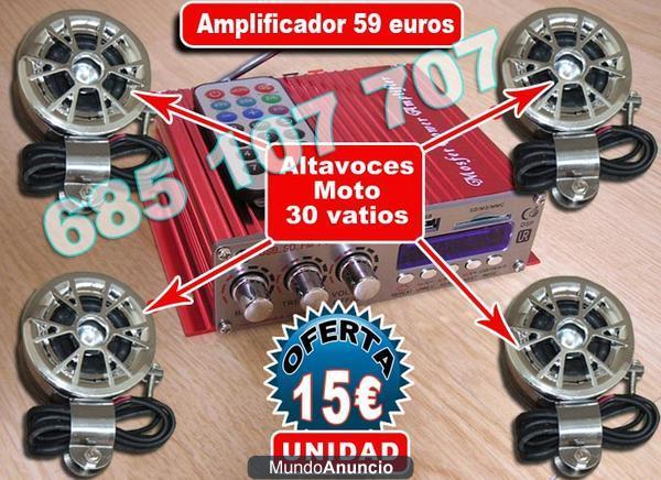 Altavoces para moto  coche potencia 30 vatios nuevos