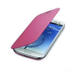 Funda flip cover para samsung galaxy s3 color rosa claro