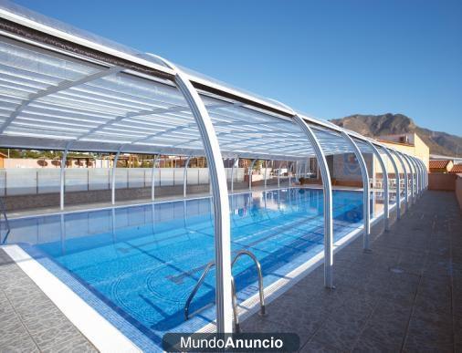 Cubierta de piscina telescópica alta Alicante, Cubiertas de piscina telescópicas bajas y la mas cómoda Cubierta de pisci