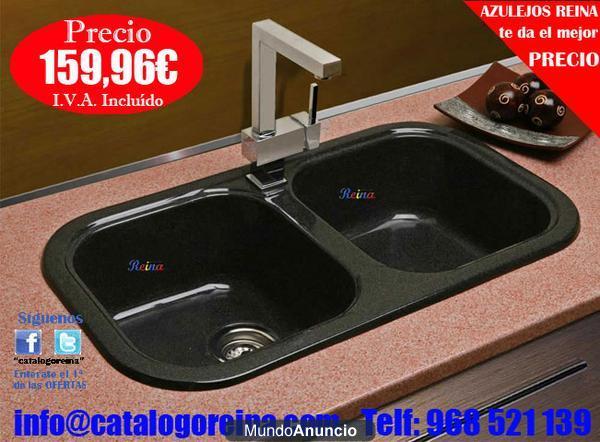 Fregadero Modelo BELOS 81x44,2 Granito Negro  en Lleida