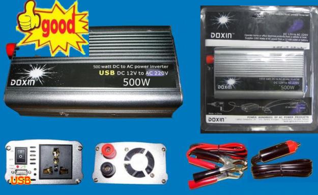 CONVERTIDOR,12V  A  220V--500W