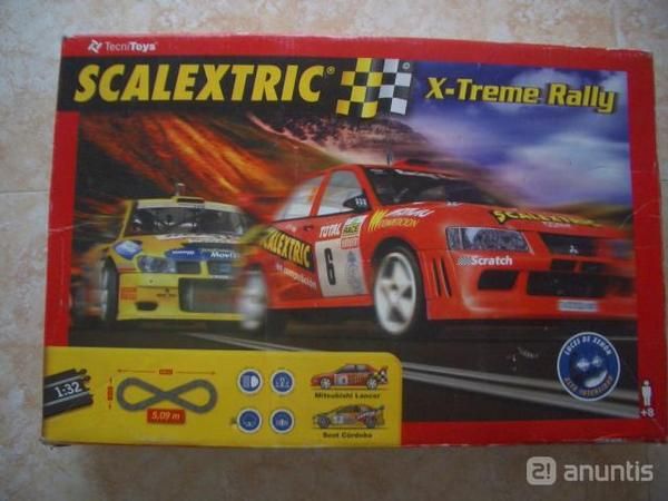 scalextric  xtremme rally mas 5 metros extra