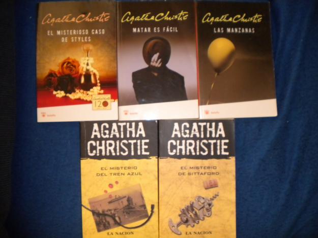 VENDO LOTE DE 5 LIBROS DE AGATHA CHRISTIE  , MUY BUEN ESTADO.