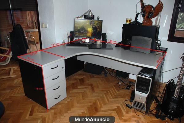 Mesa de trabajo forma L