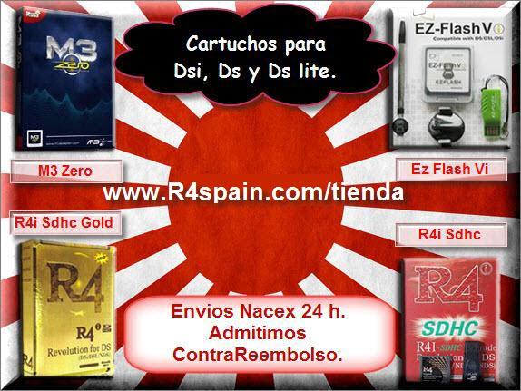 CARTUCHOS DSI,DSI XL   NINTENDO R4I,M3I ZERO,EZFLASH Y CHIPS WII