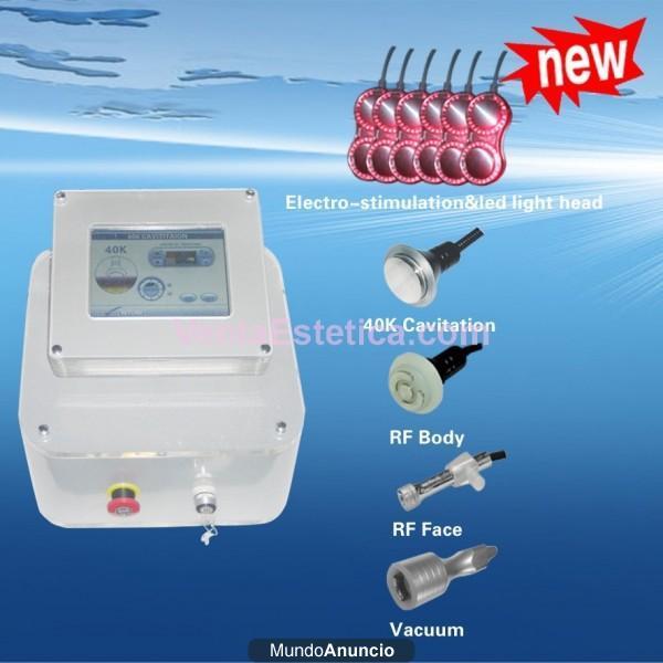 CAVITACION, RF BIPOLAR, TRIPOLAR, VACUUM CON INFRAROJOS Y ELECTROESTIMULACION