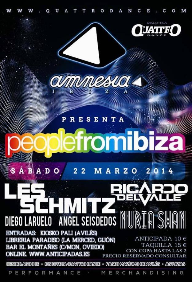 Entradas a 10€ peoplefromibiza en la Quattro Avilés 22 de Marzo.