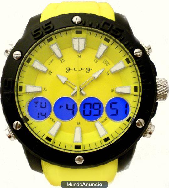 Reloj original GWG *SCUDERIA F1 YELLOW* 55mm