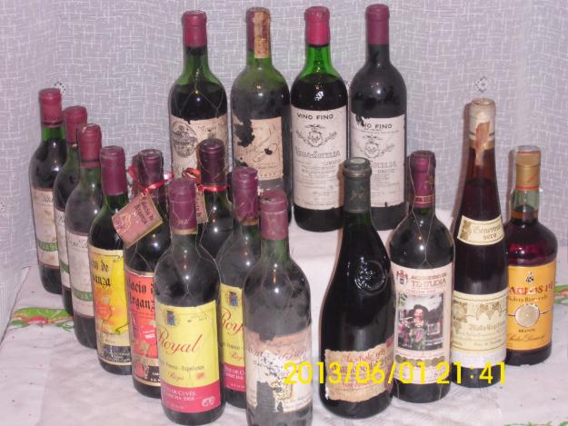 Vendo lote vinos antiguos