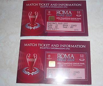 2 entradas Barcelona - Manchester - Final de Champion League