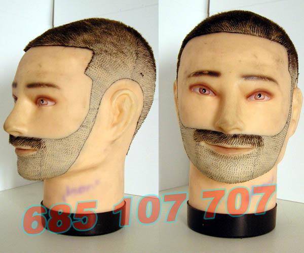 Cabeza maniqui hombre para practicas de peluqueria y barba