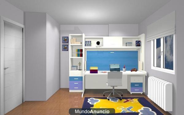 dibujos en 3D habitaciones juveniles madrid