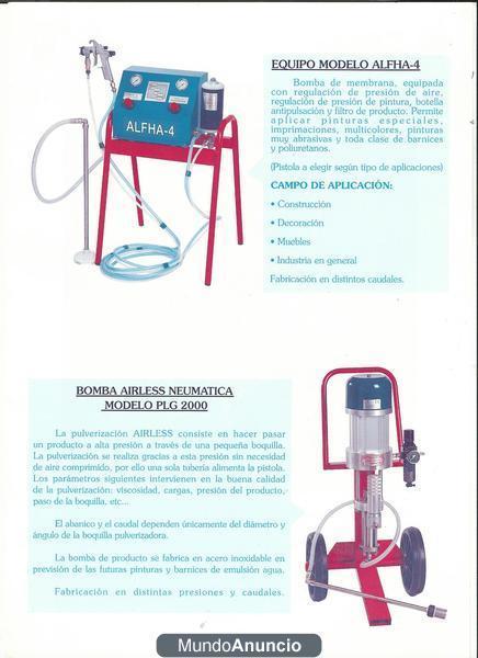 Equipo de pintar bomba fuelle alfha-4 