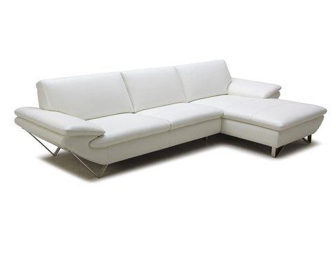 Sofá + Chaise longue tapizado en Piel de Primera Calidad