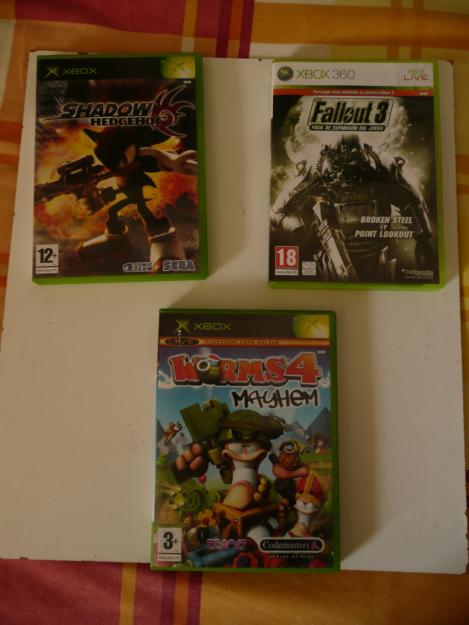 fallout 3 Broken Steel & point Lockout de xbox 360, shadow de xbox y worms 4 de xbox